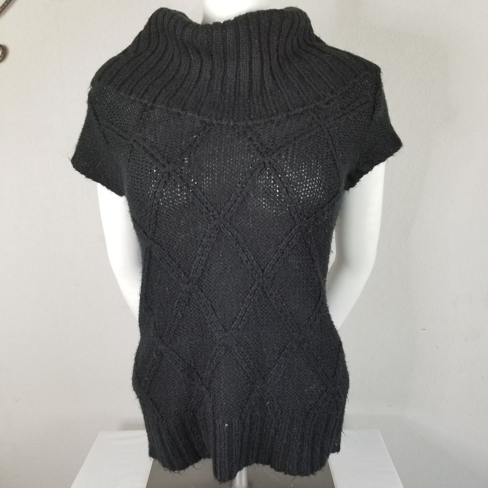 La Classe Couture Black Acrylic Cowl‎ Neck Sweater Size S